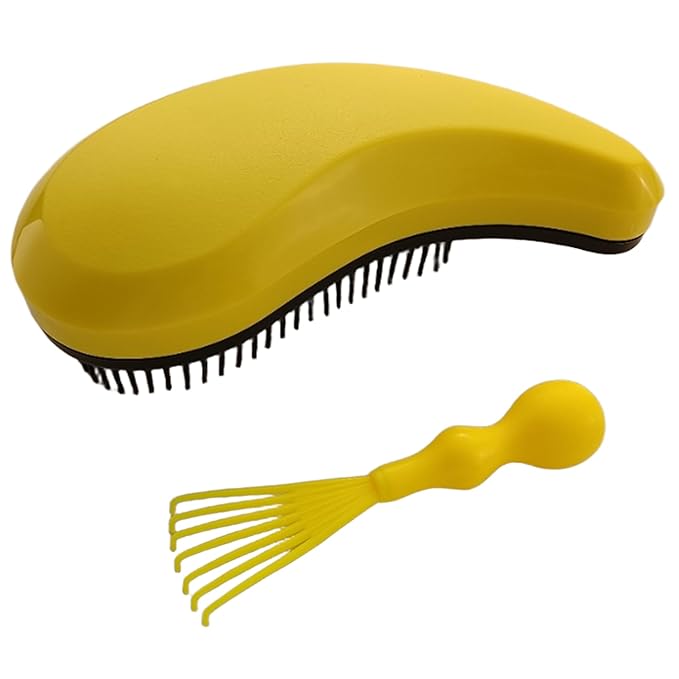 Puppy Brush for Small Dogs - Soft Dog Brush - Perfect Yorkie, Shih Tzu, Maltipoo & Maltese Grooming - Gentle Hair Remover for Easy Pet Grooming at Home - Yellow