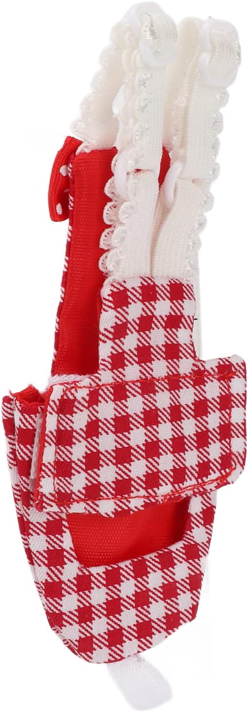 Bird Diaper Red Cotton Adjustable Parrots Pilot Suit for Macaw Budgies Safe Soft Comfortable for Parakeet 1x Bird Diaper (S Red Plaid)