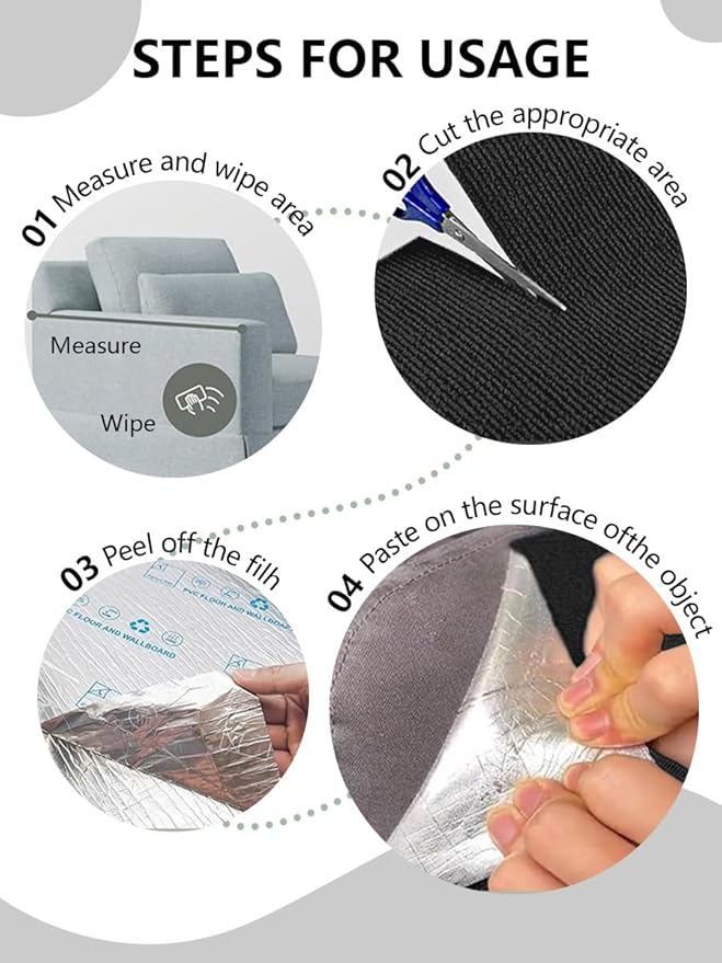 Couch Wall Corner Protector for Indoor Cats, Anti Scratch Furniture Protector from Cats Scratching, Trimmable Climbing Cat Scratcher Pad Mat for Cat Board/Door/Carpet(Black, 78.7x15.8In)