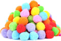 PET SHOW 50pcs 1.5"/3.8cm Cat Toy Balls Soft Kitten Pompon Toys Indoor Cats Interactive Playing Quiet Ball Cats Favorite Toy Assorted 10 Colors