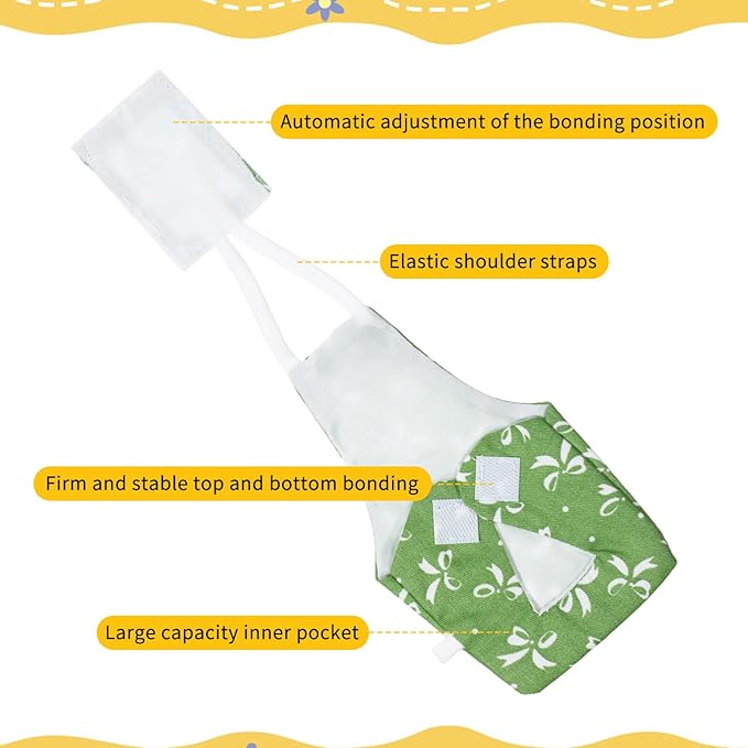 6 Pcs Bird Diapers, Parrot Diaper Reusable with Waterproof Lining, Washable for Cockatiel Budgie Lovebird Parakeet Canary, 4.72x2.64 Inches (Colorful)