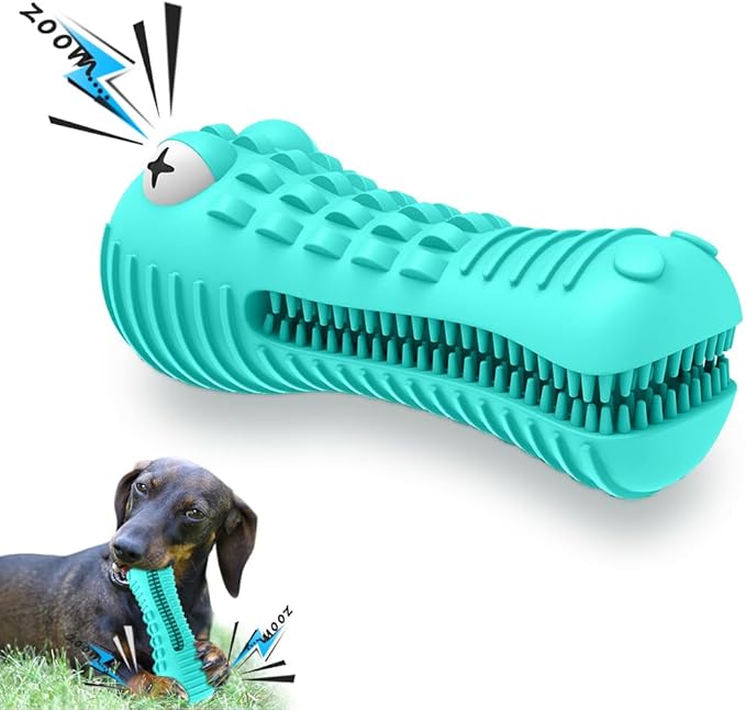 Dog Toys for Aggressive Chewers Large Medium Breed, Indestructible Dog Chew Toys, Squeaky Interactive Tough Extremely Durable, Dogs Toothbrush Toys to Keep Them Busy