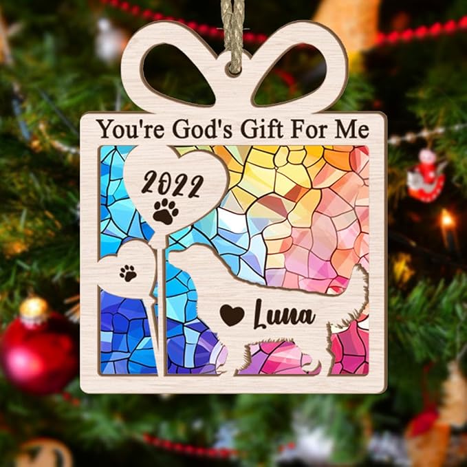 Dog Memorial Ornament,Pet Loss Gifts for Dog Lovers