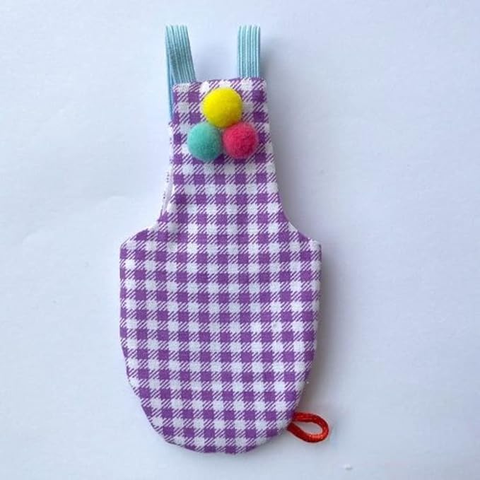 Bird Flight Suits Diapers, Parrot Flight Suits Diapers for Monk Parakeets, Cockatiels Flight Suits, Parrot Clothes, Bird Training Nappy Suit Liners Clothes (Purple-A,Budgier)