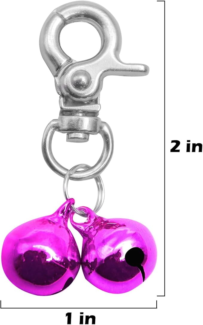 EXPAWLORER Pet Bells for Dog Cat Collar Charm - 2 Pack Cat Collar Accessories Bells Loud, Pet Jingle Ornament Training Pendant Neck Decoration, Tracker for Saving Birds, Purple
