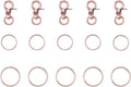 5 Pcs Dog Tag Clips with 5 Pcs 3/4 Inch 1 Inch Keychain Metal Rings for Pet Kitten Cat Collars ID Holder