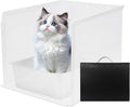 1Pc Large Cat Litter Box Enclosure, Pee Shields High Side Litter Box Enclosure, Cat Litter Box Splash Guard, Cat Box Enclosure with Shield (Upgraded Pee Shield 23.6"x15.7")