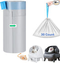 30 Count Automatic Cat Litter Box Liners Bags Compatible with NeakasaM1 Petpivot Autoscooper 11 and Similar Open-Top Self-Cleaning Cat Litter Box, Drawstring Handle Heavy Duty Leak-proof, 27 * 13in