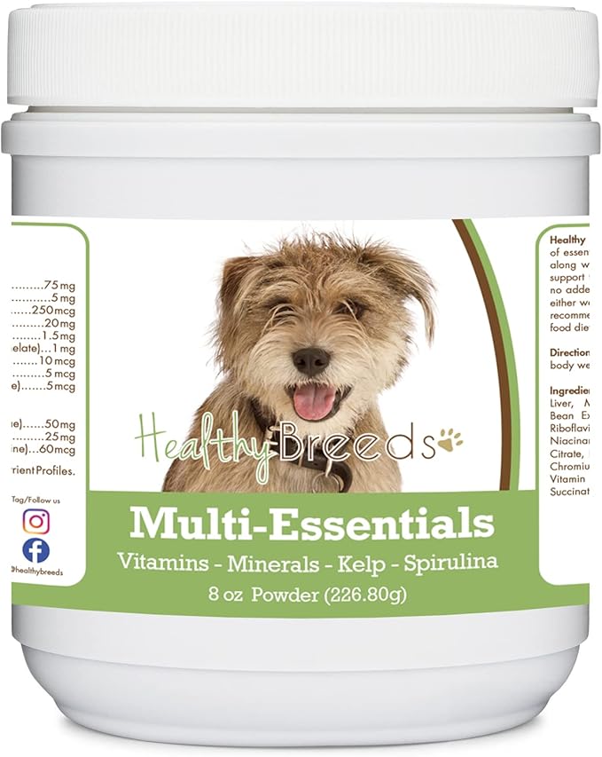 Healthy Breeds Mutt, Brown, Multi-Essentials Powder for Dogs - an Ideal Supplement of Vitamins, Minerals & Antioxidants for Your Dog - 8 oz