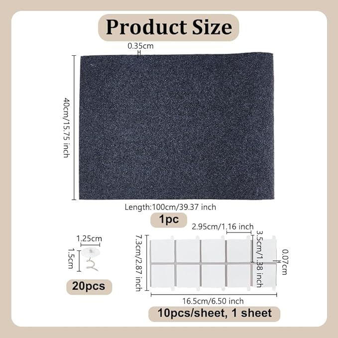 OLYCRAFT Black Cat Scratch Couch Furniture Protector 15.7x39.4 Inch Cat Scratch Pad Deterrent Couch Protector from Cats Claws DIY Climbing Cats Scratcher Couchs Protectors for Sofa Post Towers Replace