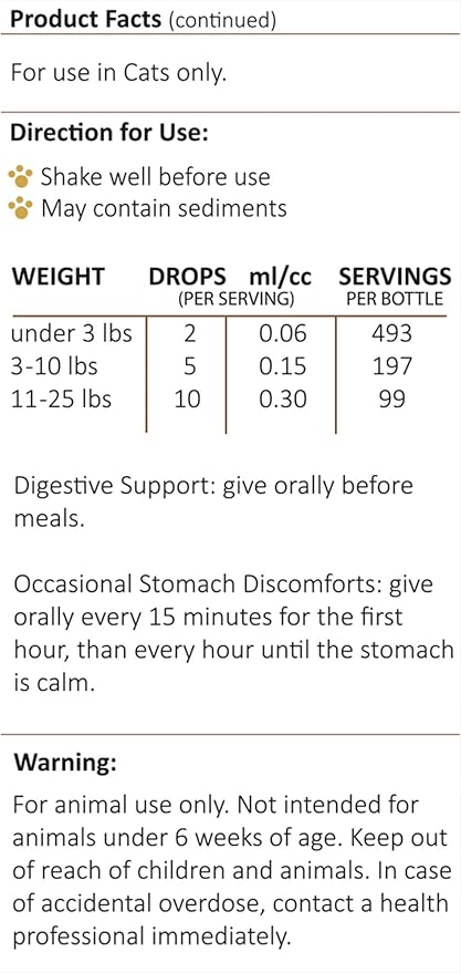 Amber NaturalZ Kitty-DT Digestive Rescue Herbal Supplement for Cats | Supports Normal Digestive Function and Occasional Gastric Upsets | Natural Aid for Gastrointestinal Health 1 Fluid Ounce