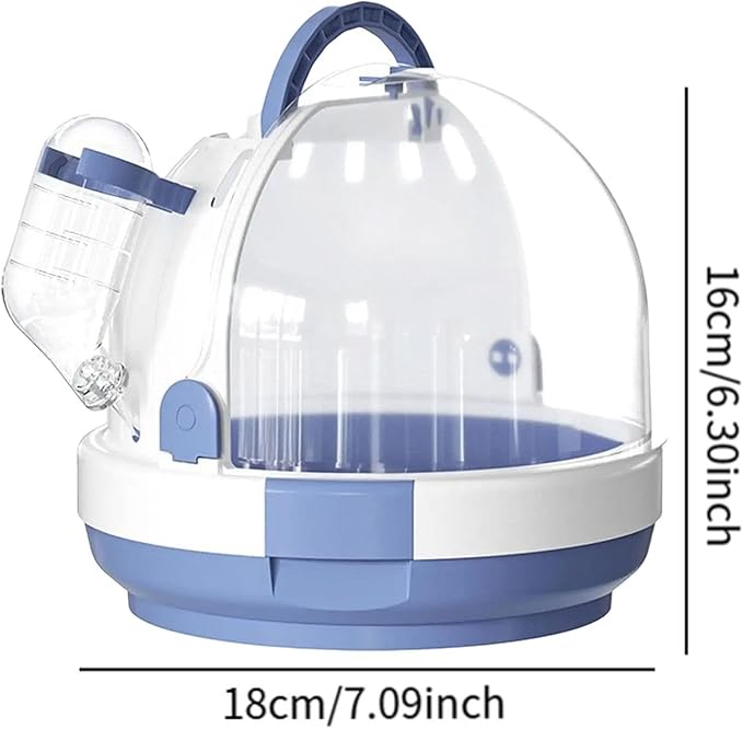 Gralara Parrot Travel Cage Bird Cage,Breathable,Portable,Hamster Carrier Cage,Small Animal Carry Case for Lovebirds Hedgehog Travel, Blue