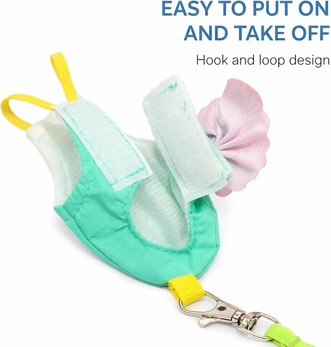 Bird Harness and Leash Set with Diaper, Washable Pet Bird Diapers with Leash, Flight Suit Set for Outdoor Flying & Training