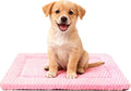 Dog Bed Mat,Reversible & Ultra Soft Kennel Pad-Machine Washable Pet Bed for Dogs & Cats-All-Weather Crate Liner for Crates,Carriers & Travel (Pink, 24" L x 18" W x 1.5" Th)