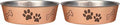 Loving Pets Bella Dog Bowls- Stainless Steel Dog & Cat Bowls - Spill Proof Dog Food Bowl, Cat Bowl, Puppy Essentials & Pet Supplies Great for Home & Travel (Medium 20-35 lbs, Champagne) (Pack of 2)