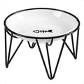 Ceramic Elevated Cat Bowls - Whisker Friendly, Anti-Vomiting Cat Food Plate, Stylish, Safe and Hygienic (Fishboon, 1 Pack)