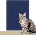 Cat -12"x12"Self-Adhesive Cat Scratching Carpet, Heavy-Duty Nail-Free Wall-Mounted Cat Activity Mat for Indoor Cats, Durable Pet Furniture for Kittens & Adult Cats （Light Blue）
