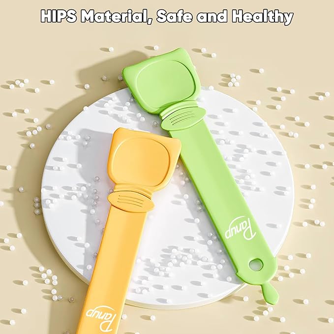 Panup Cat Strip Feeder - 3 Colors Cat Stripe Squeeze Spoon, Treat Feeding Wet Spoons, Cat Food Treat Spoon Dispenser for Pet, White, Green, Yellow