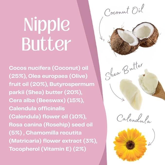 Nipple Soothing Balm for Nursing Dogs & Cats – Lick-Safe, Lanolin-Free, All-Natural Nipple Butter – Soothes Chapped & Cracked Skin – Coconut Oil, Shea Butter, Vitamin E, 2.11 oz