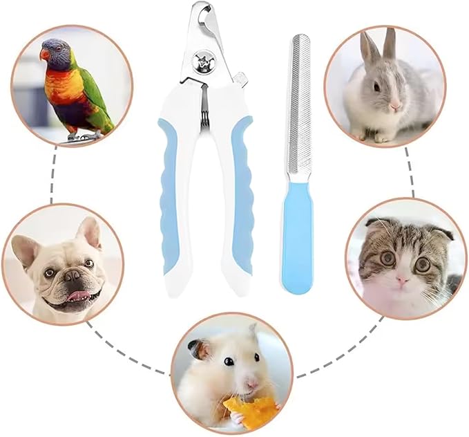 Zoocozy Cat Dog Nail Clippers and Trimmers, Pet Grooming Supplies with Safety Guard, Avoid Overcutting, Cat Dog Claw Care(Blue)