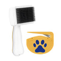 PETHROOM Healing Slicker Brush & Matt Splitter – Gentle Detangling & Shedding Control for Dogs & Cats, 306 Bristles, One-Touch Hair Removal & Safe Dematting Blade for Tangle-Free Grooming