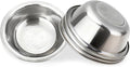ZUFECY 4-Pack Stainless Steel Cat Bowls, 5.5'' Non-Tip Pet Food Dishes, Easy Clean Water Bowls for Indoor/Outdoor Use