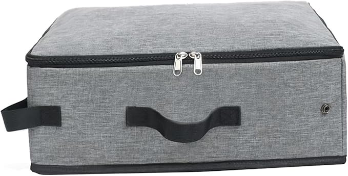Foldable Cat Container Travel with Handle Multifunctional Oxford Cloth Pet Litters Box for Outdoor, Grey