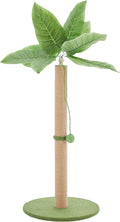 33" Tall Cat Scratching Posts for Indoor Cats, Cat Scratching Post Premium Basics Kitten Scratcher Sisal Scratch Posts with Hanging Ball, All Ages with Reinforced Stable Base, Green