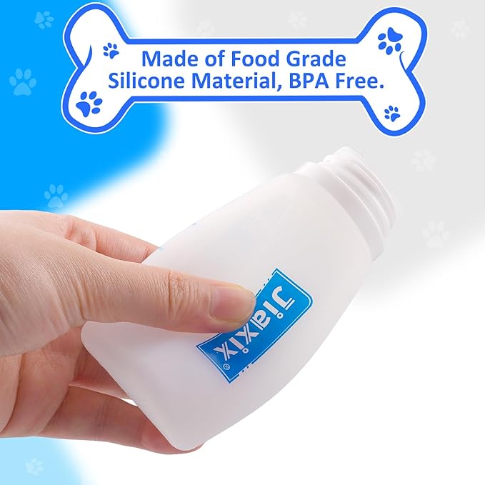 3 Pack Kitten Silicone Bottle Feeding Kit,Nipple & Feeding Kit for Kittens, Reusable Newborn Kitten Supplies, Suitable for Feeding Kitten, Puppy, Rabbit,Hamster (Blue, Small+Medium+Large)