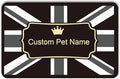 Personalized Cat & Dog Bowl Mat - Non-Slip, Waterproof, Custom Pet Food & Water Mat for Floors (England)