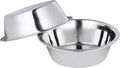 Stainless Steel Dog Bowl 2-Pack Metal Food and Water Dish (8.8" inch Outer Diameter) Pet Feeder Replacement Bowls Dishwasher Safe, Easy to Clean (7.8 Cups)