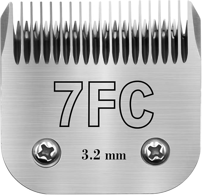 7FC Clipper Blades Pet Grooming Clipper Replacement Blades Compatible with Andis, Oster A5, Wahl KM-10 Series Clippers, Made of Carbon Steel Blade & Stainless Steel Blade