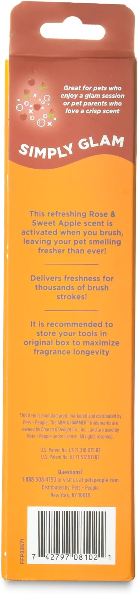 Arm & Hammer Deodorizing Pin & Bristle Dog Grooming Brush with Fragrance Transfer Technology – Scented 2-in-1 Dog Brush for Detangling & Shedding, Pet Brushes for Dogs, Sweet Apple & Rose Scent