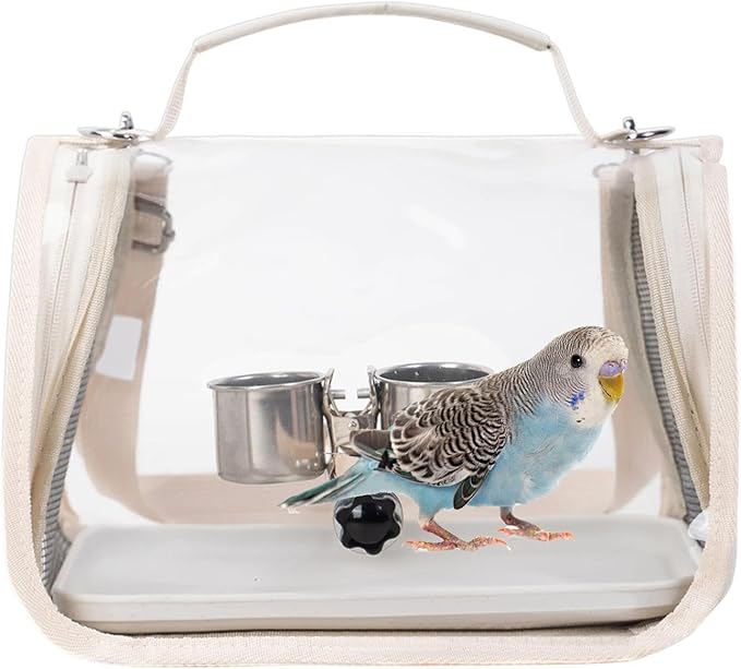 Bird Backpack Carrier | Bird Transport Backpack with Perch | Outdoor Cockatiel Bag,for Parrot Parakeet Cockatiel Conure Cockatoo Outdoor Travel Camping Road Trip Vacation