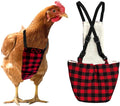 Chicken Diapers Duck Diaper Diaperalls for Hens, Roosters, Ducks, Ducklings - Reusable, Adjustable by Uni Infinity (Red Black Plaid, Chicken Large, 1, Count)