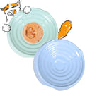 2 Pcs Whisker-Friendly Cat Food Bowl, Melamine Shallow & Wide Cat Bowl for Indoor Cats,Relieves Whisker Fatigue,Non-Slip Cat Dish for Wet and Dry Food (Green + Blue