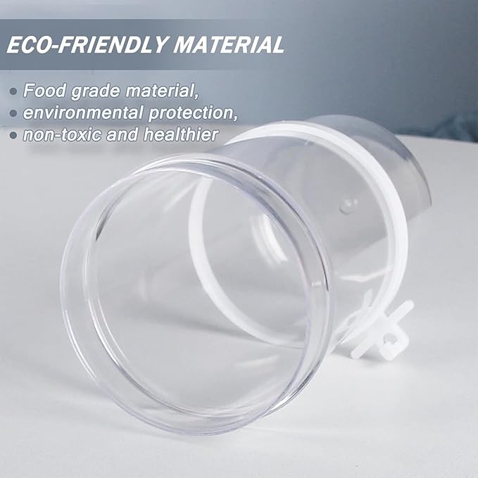 2 Pieces Bird Feeder Water Dispenser, Automatic Bird Feeder and Drinker Set for Cage, No Mess Hanging Parrot Food Bowl, Parakeet Cage Accessories for Hamsters,Pigeons,Parrot (B)