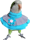 Elizabethan Recovery Cone Bird Collar - Anti Bite, Windproof, Full Body Shield for Feather Plucking, Random Color (Crested Myna)