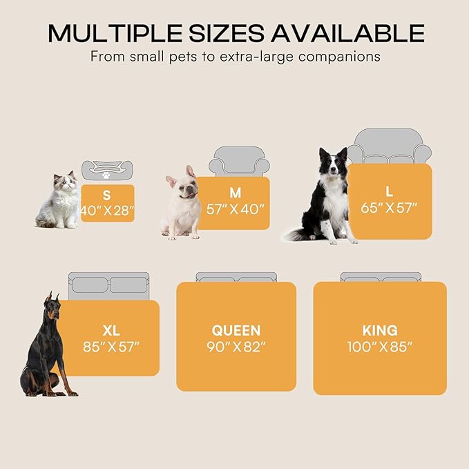 Luciphia Waterproof Pet Blanket, Liquid Pee Proof Dog Blanket for Sofa Bed Couch, Reversible Sherpa Fleece Furniture Protector Cover for Small Medium Large Dogs Cats, Dark Gray X-Large（85" x 57"）
