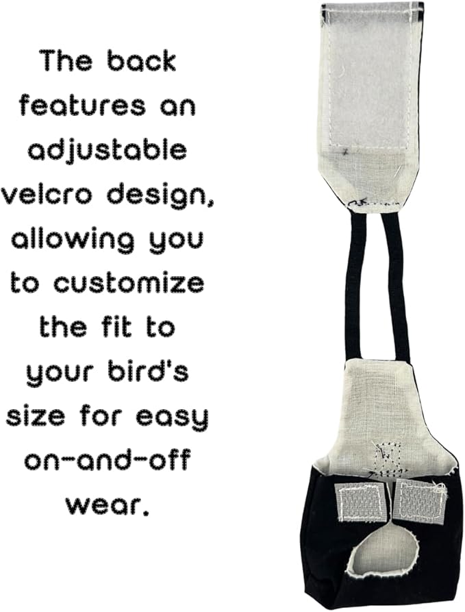 Bird Diaper Flight Suit, Cute Cosplay Parrot Clothes, Easy-to-Wear Washable Nappy, Durable Metal Ring Harness for Cockatiel, Conure, African Grey, Parakeet Outdoor Flying (Without Leash,S)