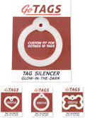GoTags Dog Tag Silencers, Glow in The Dark Silencer to Quiet Noisy Pet Tags