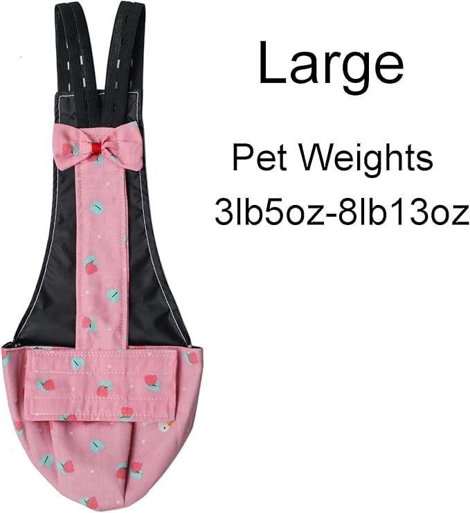 BestParts Adjustable Diaper Waterproof Reusable Diapers, Cloth Diaper Wearable Poultry for Farm Pet Goose, Pet Duck,Pet Chicken, (Pink Swan, L(3.31-8.82pounds), 1, Count)