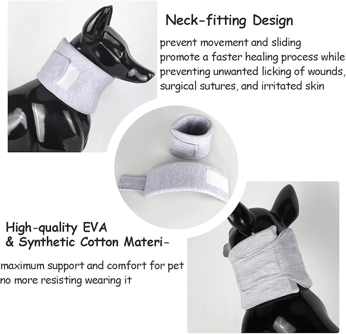 MANON ROSA Cat Neck Brace Elizabethan Collar for Pet After Surgery Recovery Adjustable Breathable Neck Cervical Cone for Small Medium Dogs Puppies Kittens with Spinal IVDD Issues (S 5.5-11",Pink)