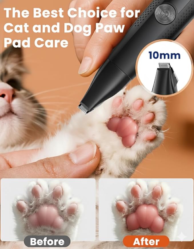 Dog Clippers Grooming Kit Cordless Hair Clipper Rechargeable Paw Trimmer Quiet Nail Grinder Shaver for Cats Dogs Pets