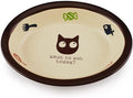 TTCAT Oval Ceramic Cat Food Bowl,Cute Dish,Small Pet Feeding Dishes for Cat,Kitten,Dishwasher Safe.