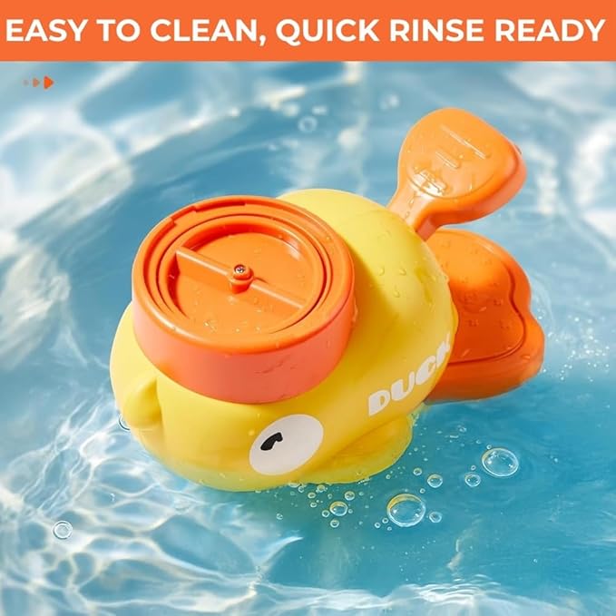 Duck Dog Treat Dispenser Toy - Anti-Slip Interactive Slow Puzzle Feeder for Dogs & Cats - 3 Challenge Lids for IQ Training, Mental Enrichment for Small, Medium & Large Dogs
