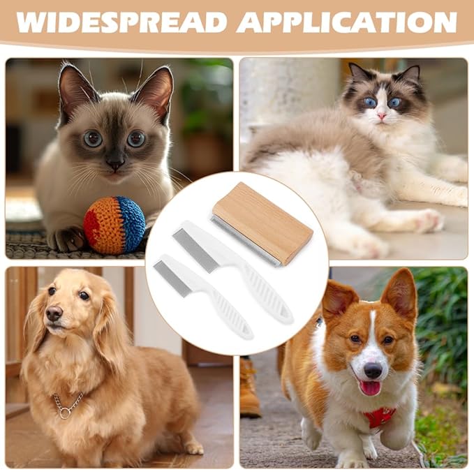 Dog & Cat Deshedding Brush - Pet Hair Removal Tool | Grooming Supplies for Short or Long Hair, Effective Combs for Shedding Control or Coat Cleaning