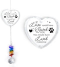 Glass Ornament Suncatcher - Memorial Sympathy Gift - Crystal Rainbow Maker for Pets Lovers - Memorial Ornament - Bereavement Keepsake - Mother's Day for Pet Cat Dog Mom Dad