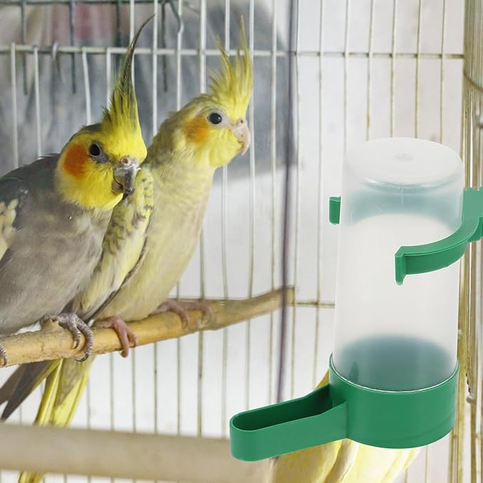 balacoo Automatic Bird Water Feeder 10 Pack Leak-Proof Plastic Water Dispensers for Parakeets Pigeons Small Birds Compact 3.34X2.75X1.57 Inch Cage Compatible