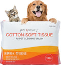 Petgravity Pet Cotton Tissue for Pet Cleaning Brush Cats Dogs Wipes for Pet Paw Eye Stains Ear Coat Extra Strong Soft Portable